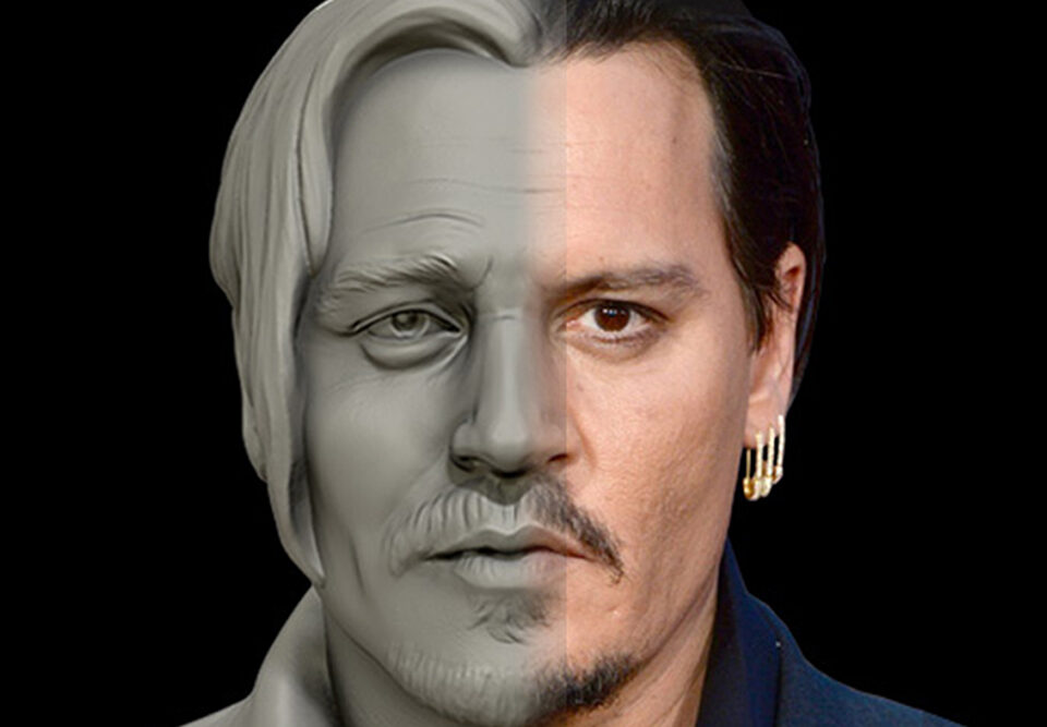 3D model of Johnny Depp's Face