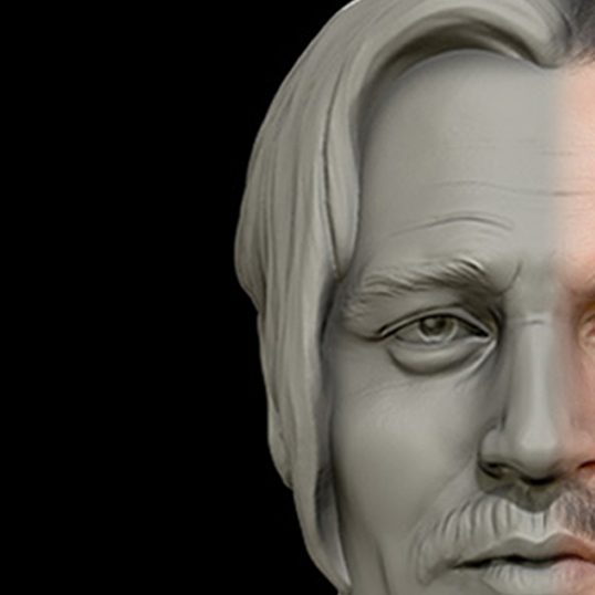 3D model of Johnny Depp's Face