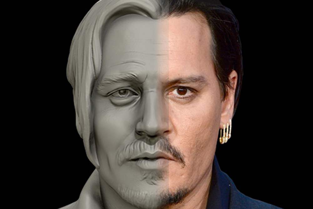 3D model of Johnny Depp's Face